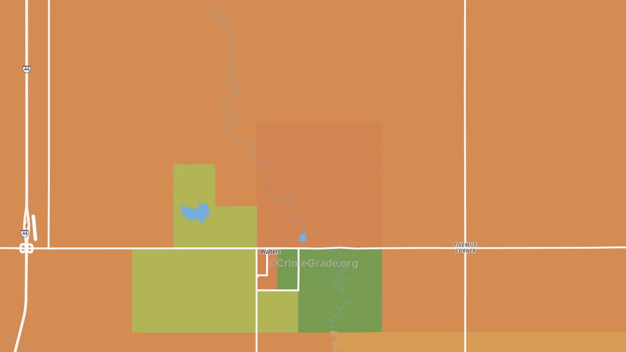 Walters, OK Map of Drug-Related Crime Rates