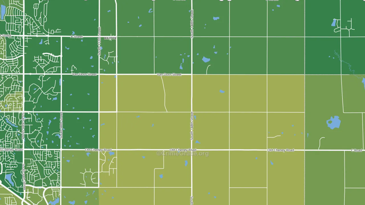 Walton, NE Map of Drug-Related Crime Rates