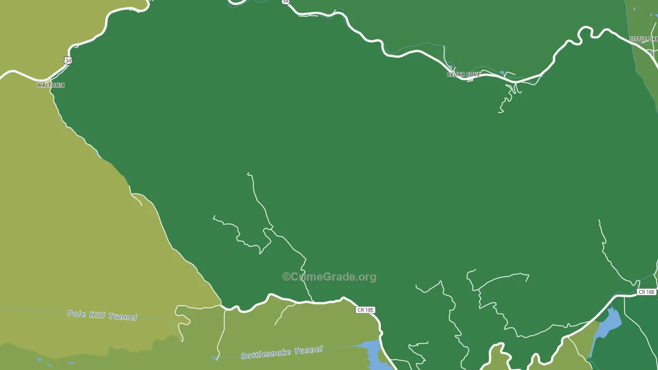Waltonia, CO Map of Drug-Related Crime Rates