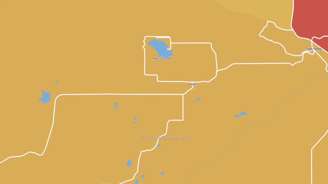 Wamic, OR Map of Drug-Related Crime Rates