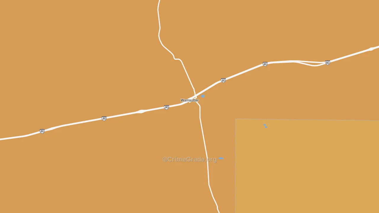 Wamsutter, WY Map of Drug-Related Crime Rates