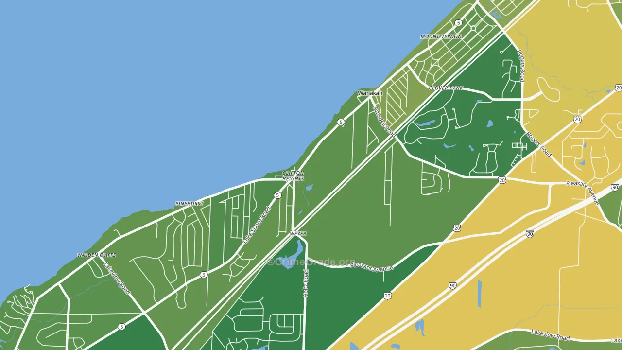 Wanakah, NY Map of Drug-Related Crime Rates