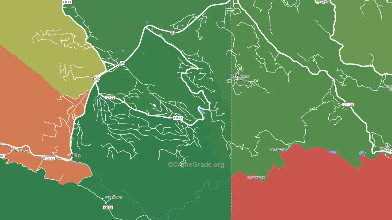 Wandcrest Park, CO Map of Drug-Related Crime Rates