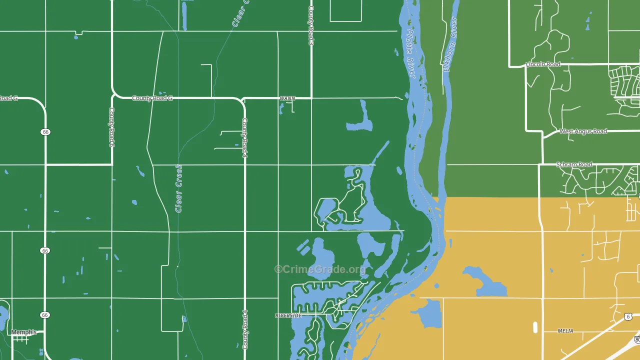 Wann, NE Map of Drug-Related Crime Rates