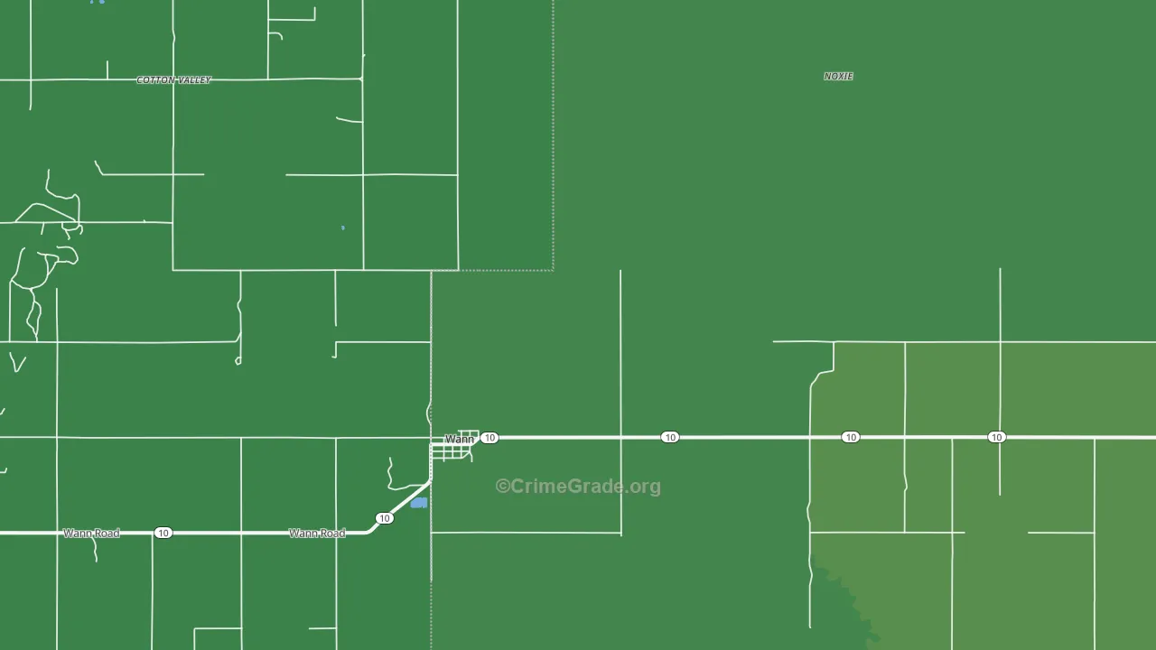 Wann, OK Map of Drug-Related Crime Rates