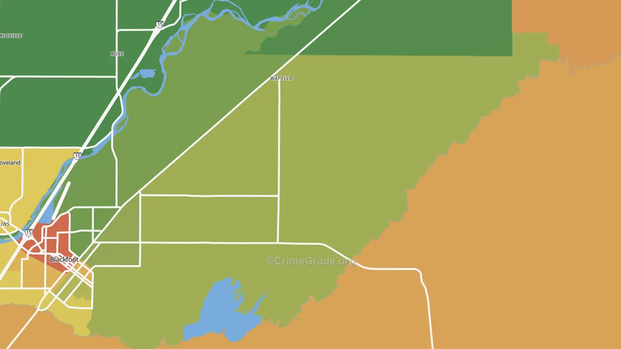 Wapello, ID Map of Drug-Related Crime Rates