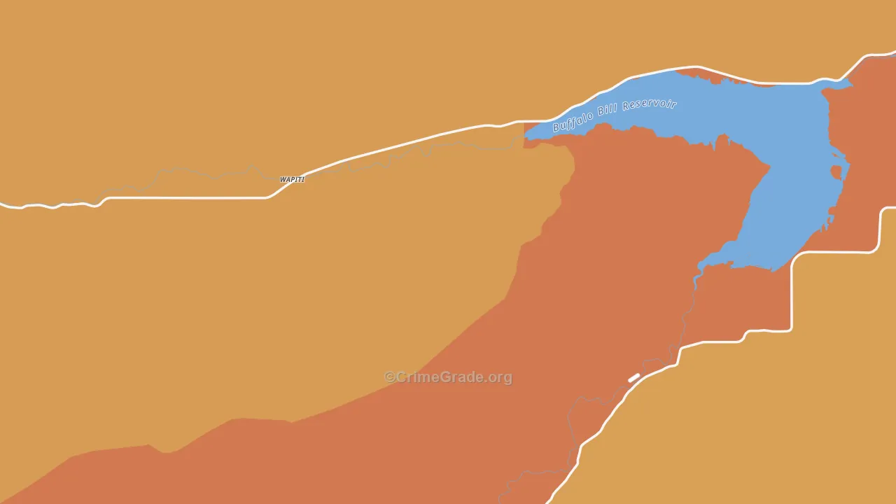 Wapiti, WY Map of Drug-Related Crime Rates