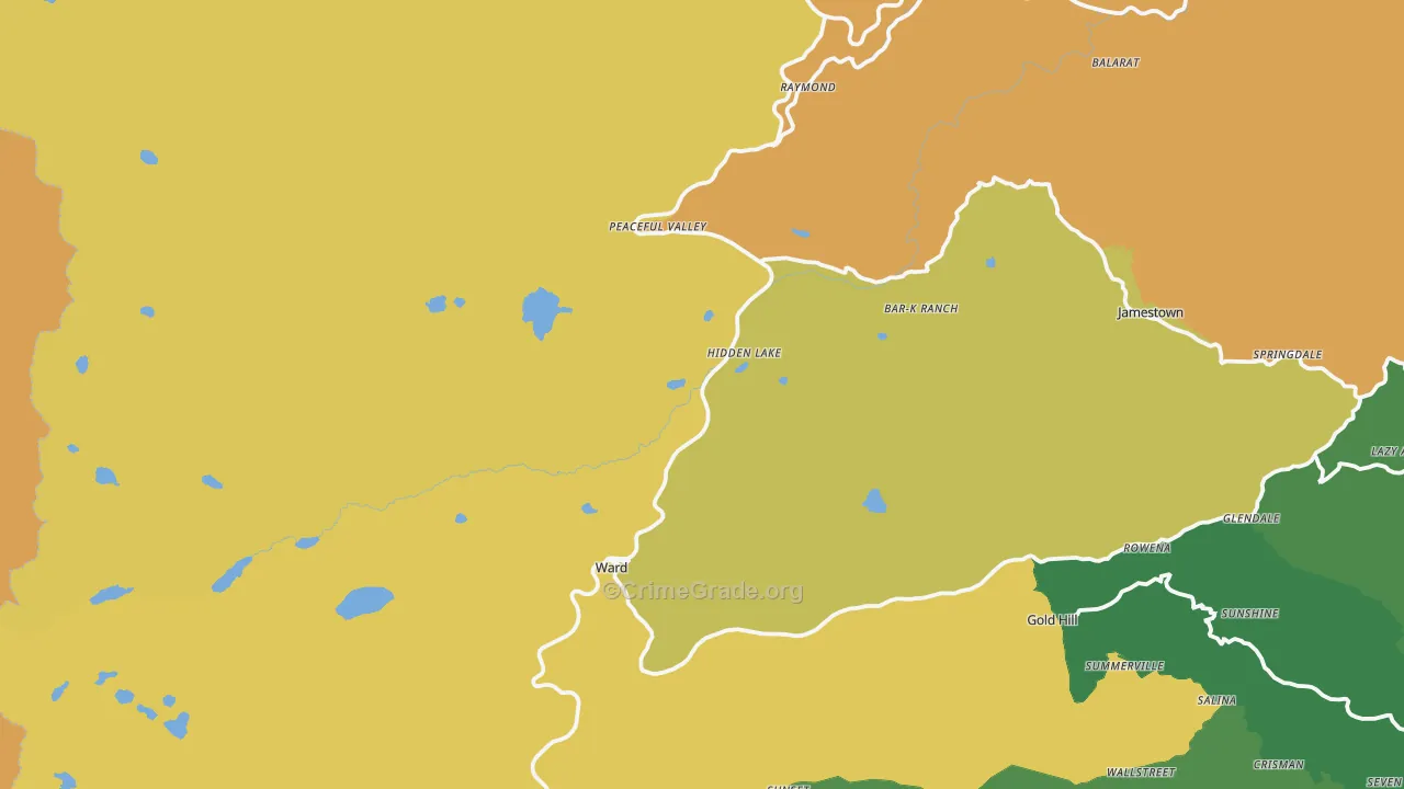 Ward, CO Map of Drug-Related Crime Rates