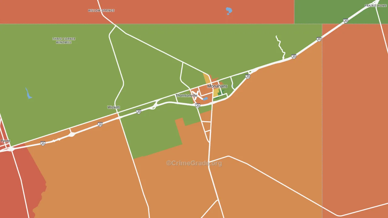 Ward County, TX Map of Drug-Related Crime Rates