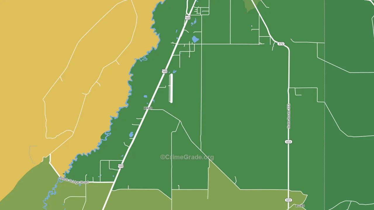 Ward, LA Map of Drug-Related Crime Rates