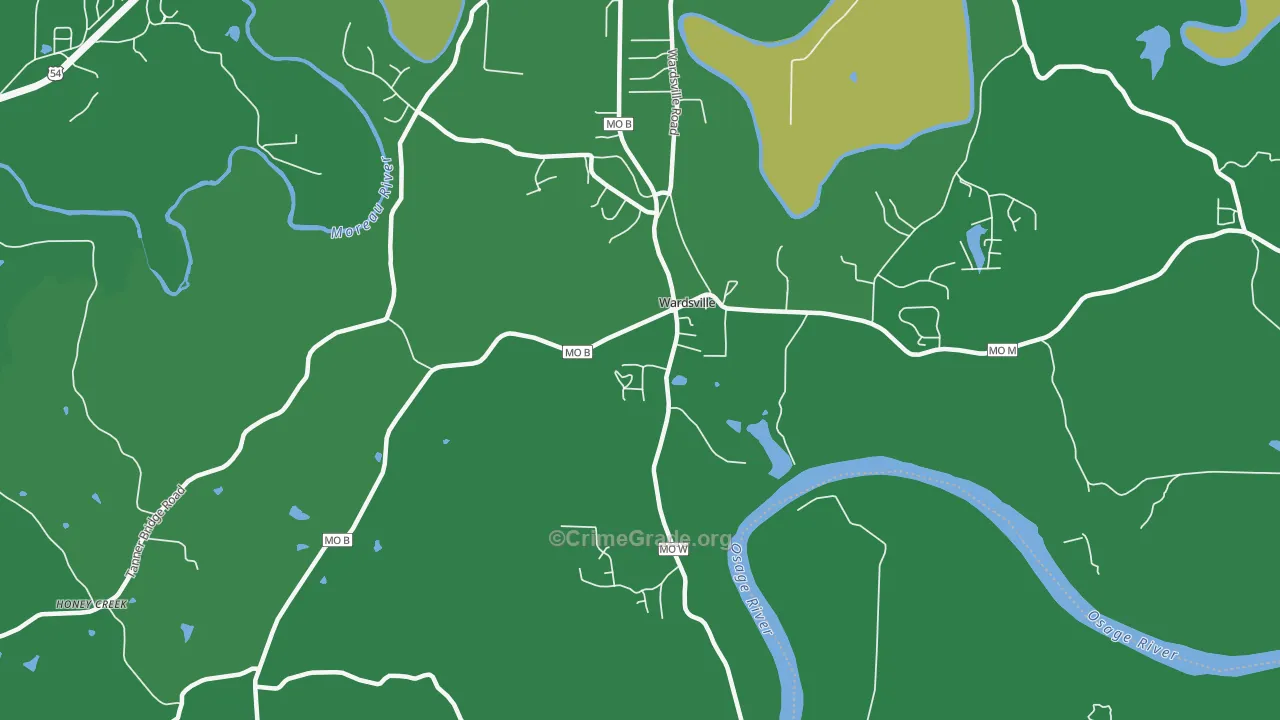 Wardsville, MO Map of Drug-Related Crime Rates