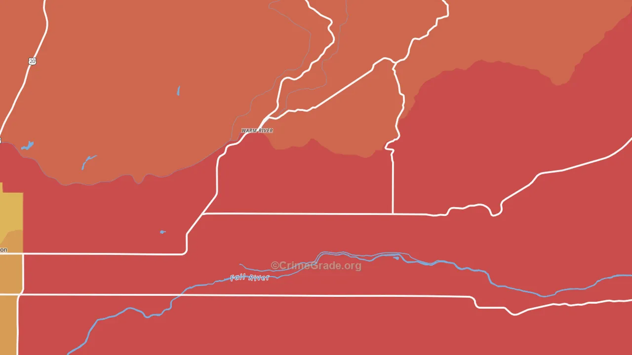Warm River, ID Map of Drug-Related Crime Rates