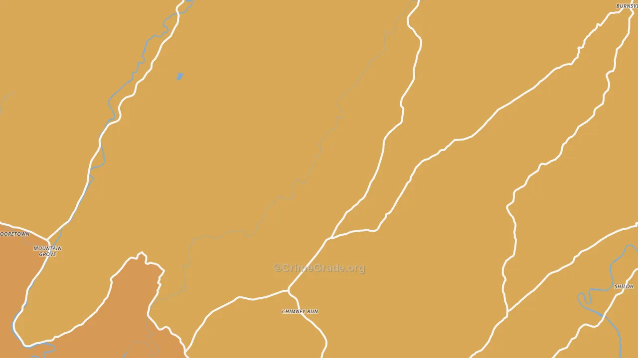Warm Springs, VA Map of Drug-Related Crime Rates