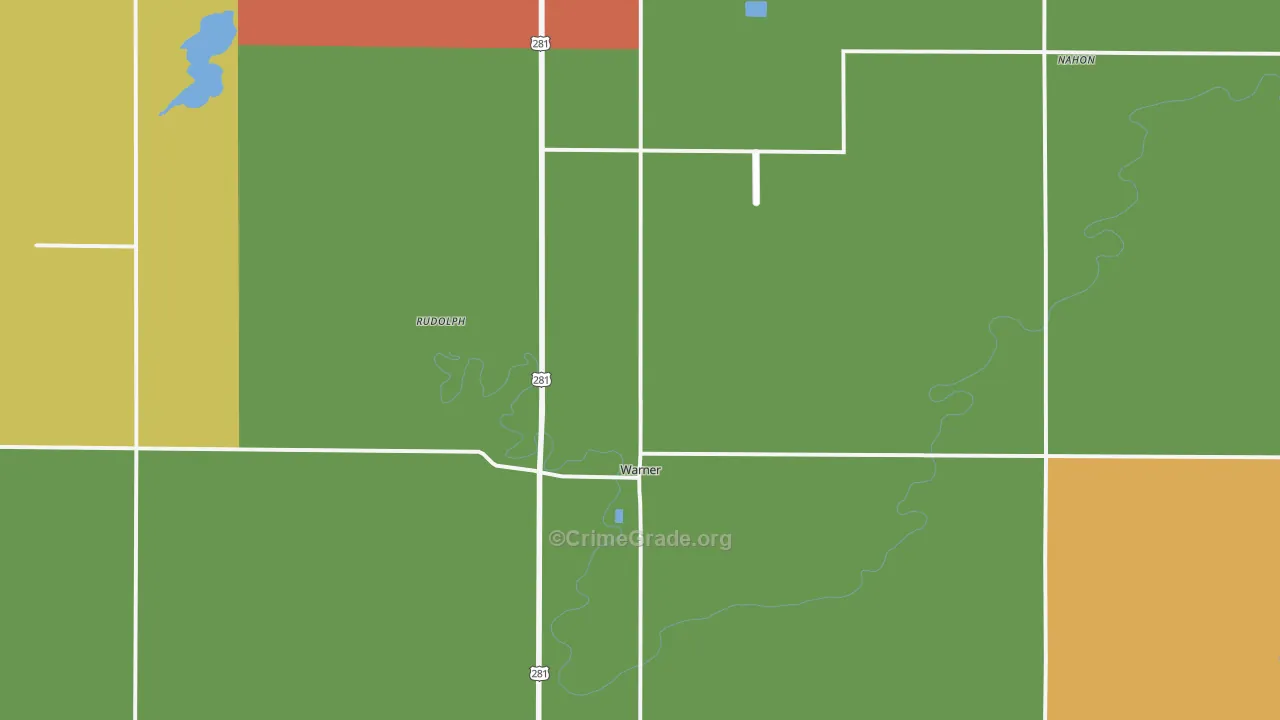 Warner, SD Map of Drug-Related Crime Rates