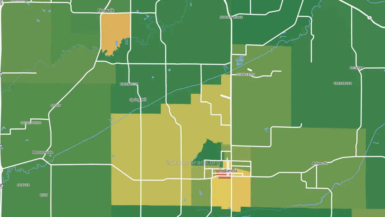 Warren County, IA Map of Drug-Related Crime Rates
