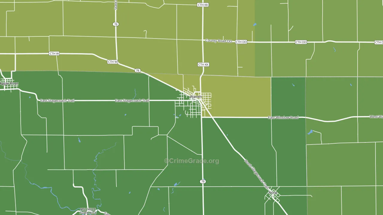 Warren, IL Map of Drug-Related Crime Rates