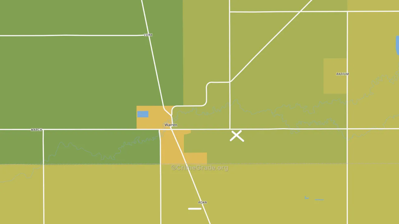 Warren, MN Map of Drug-Related Crime Rates