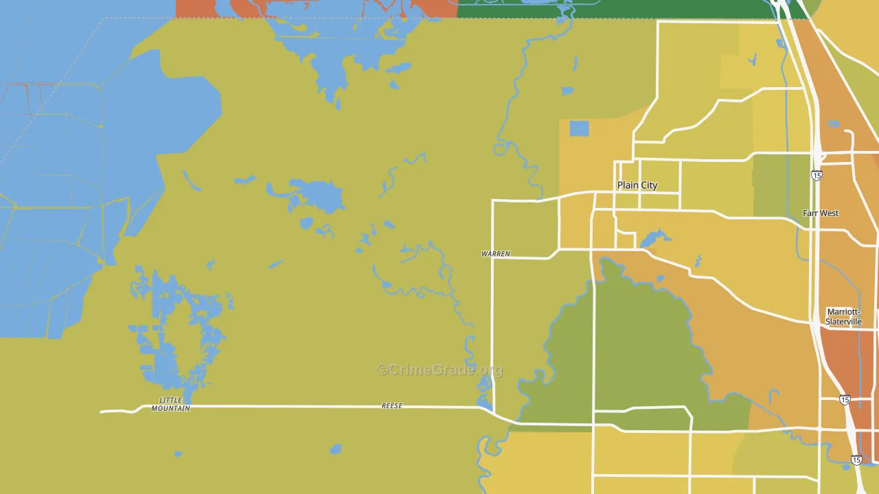 Warren, UT Map of Drug-Related Crime Rates