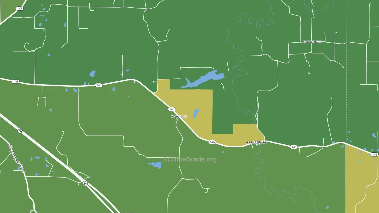 Wartrace, IL Map of Drug-Related Crime Rates
