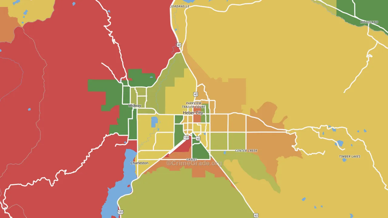 Wasatch County, UT Map of Drug-Related Crime Rates