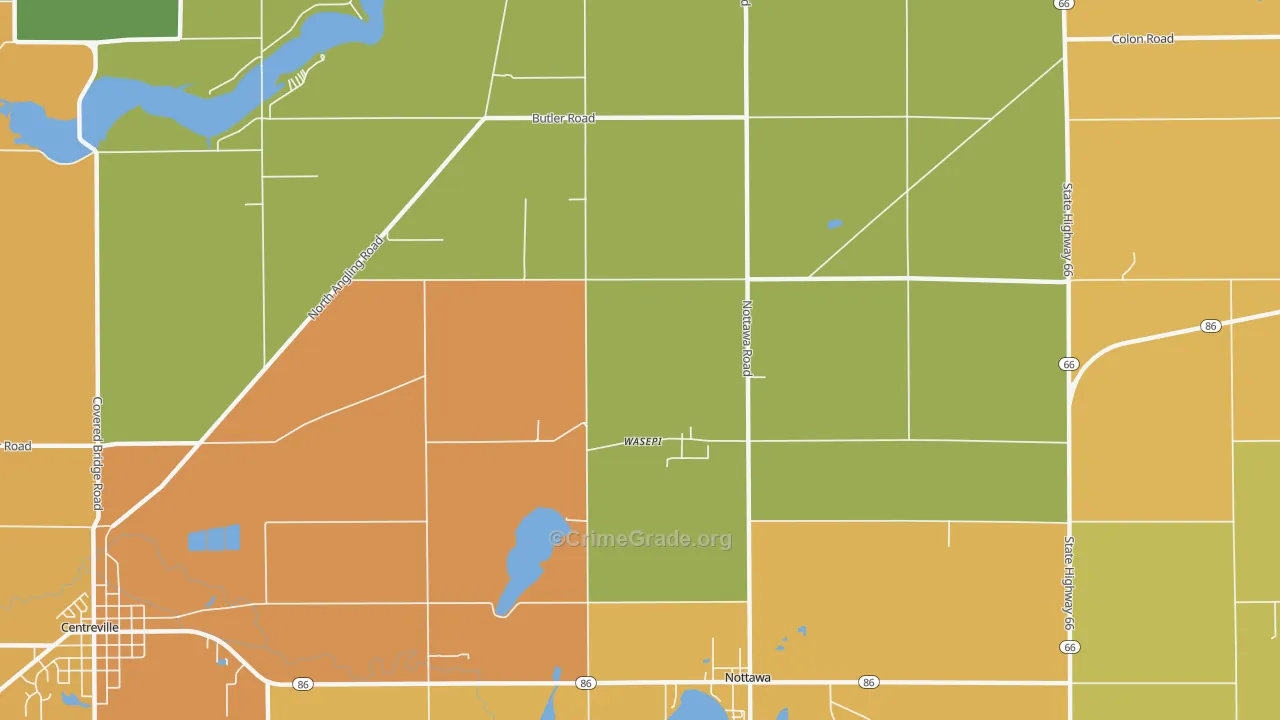 Wasepi, MI Map of Drug-Related Crime Rates