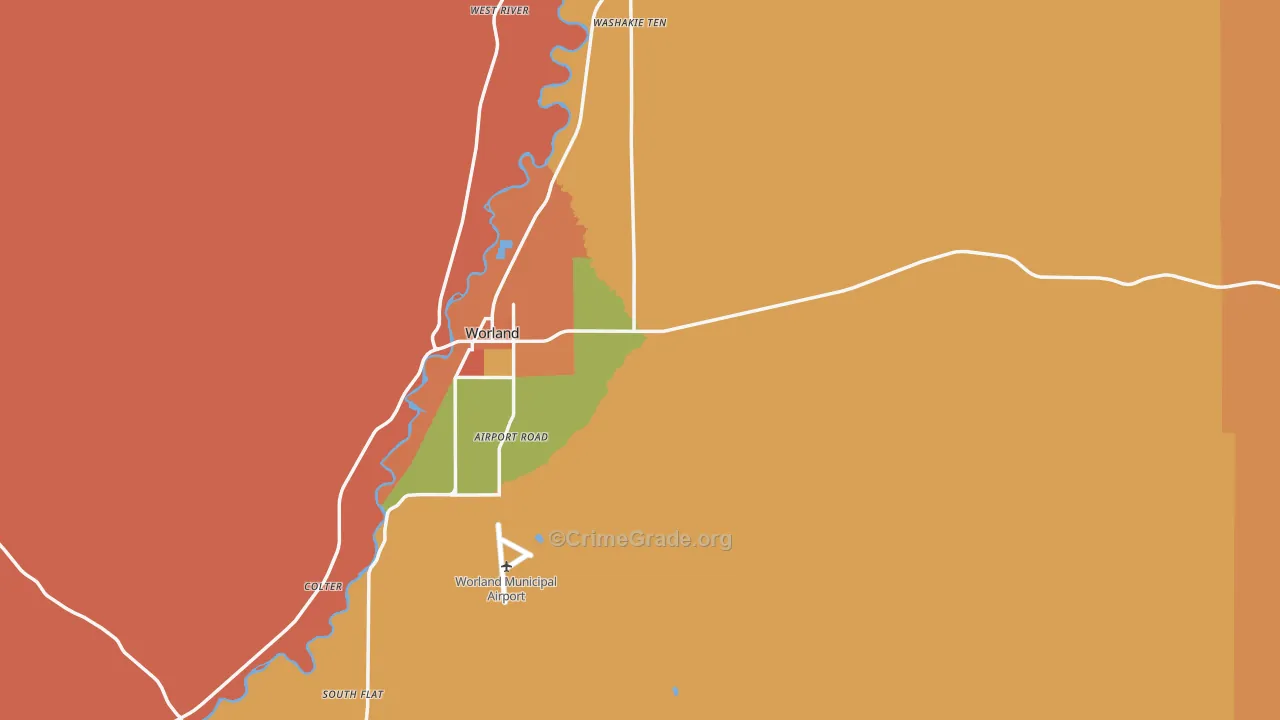 Washakie County, WY Map of Drug-Related Crime Rates