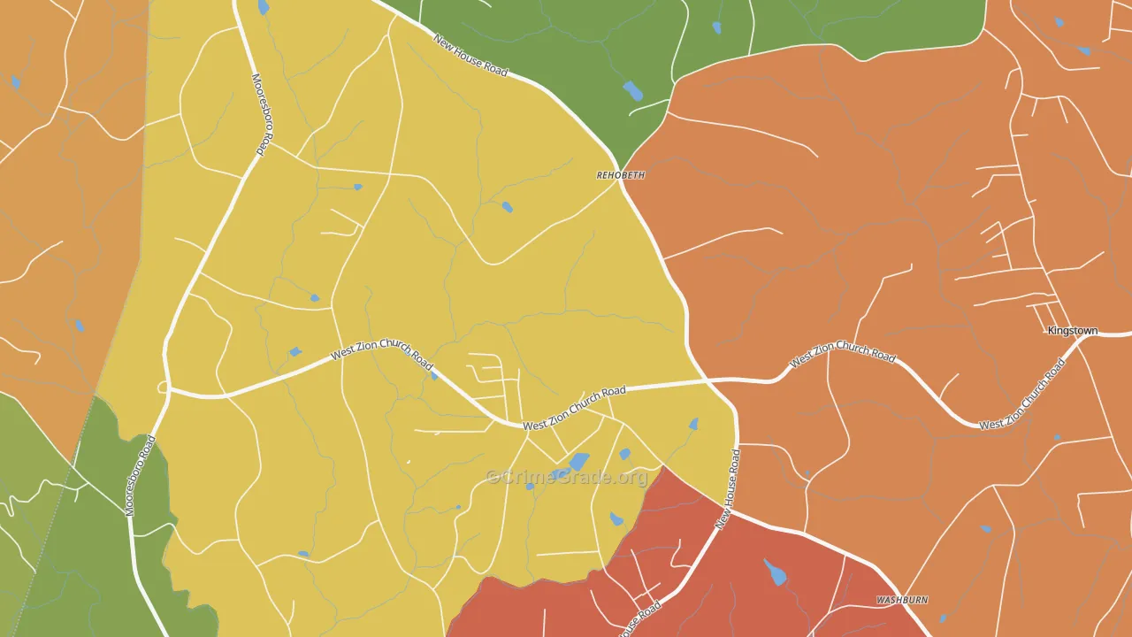 Washburn, NC Map of Drug-Related Crime Rates