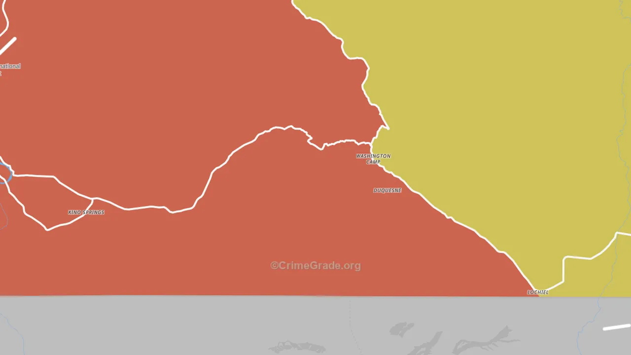 Washington Camp, AZ Map of Drug-Related Crime Rates