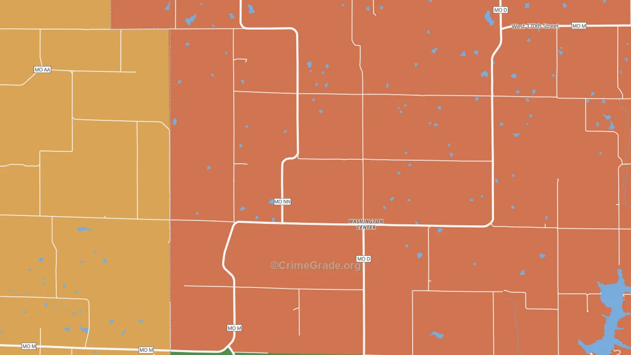 Washington Center, MO Map of Drug-Related Crime Rates