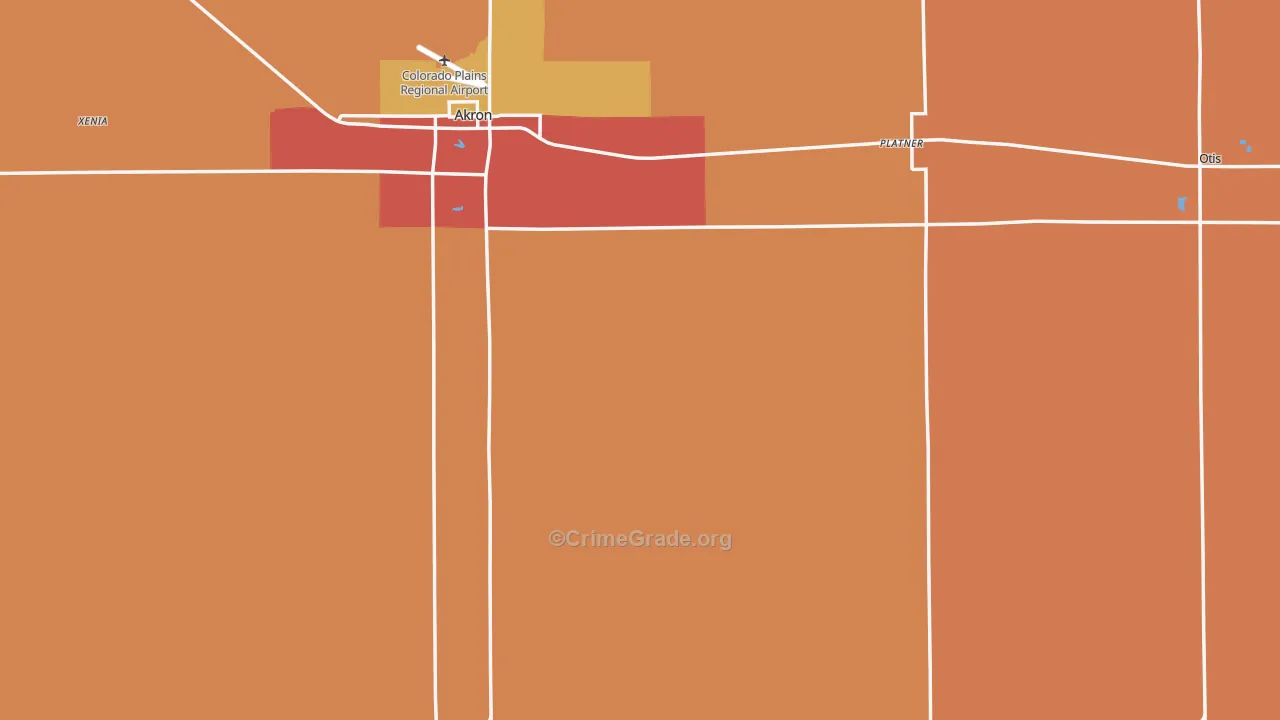 Washington County, CO Map of Drug-Related Crime Rates