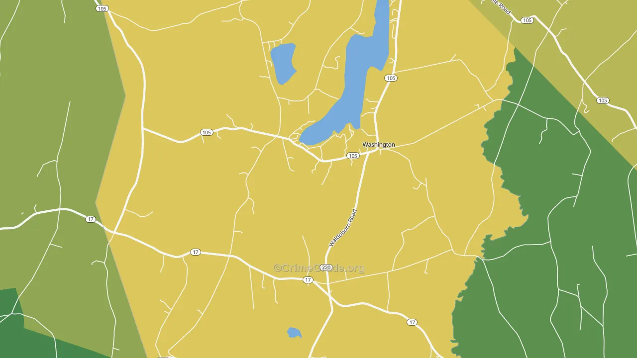 Washington, ME Map of Drug-Related Crime Rates