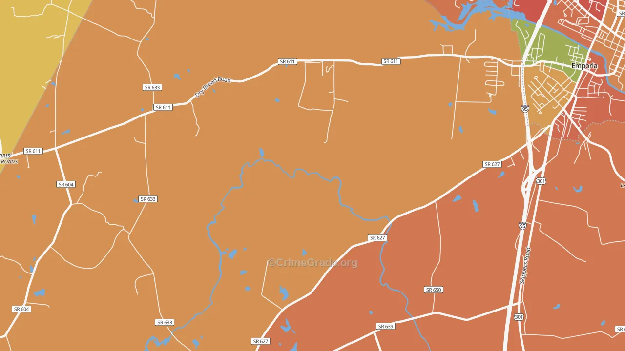Washington Park, VA Map of Drug-Related Crime Rates