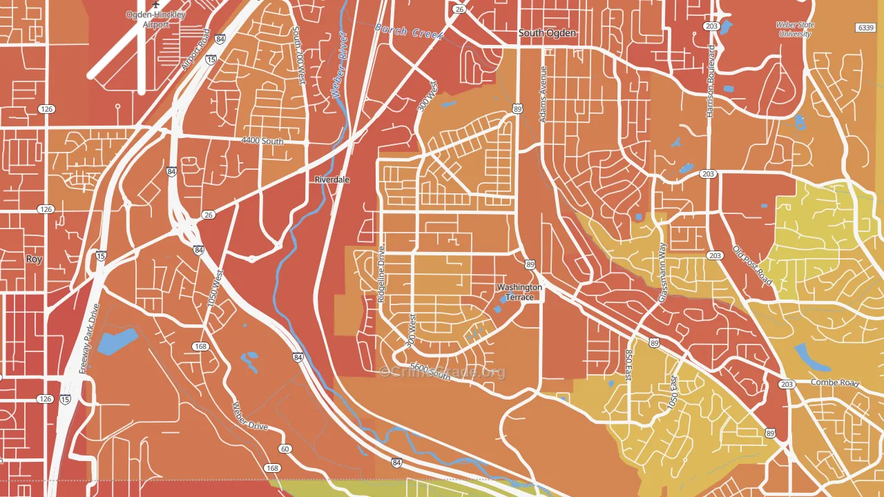 Washington Terrace, UT Map of Drug-Related Crime Rates