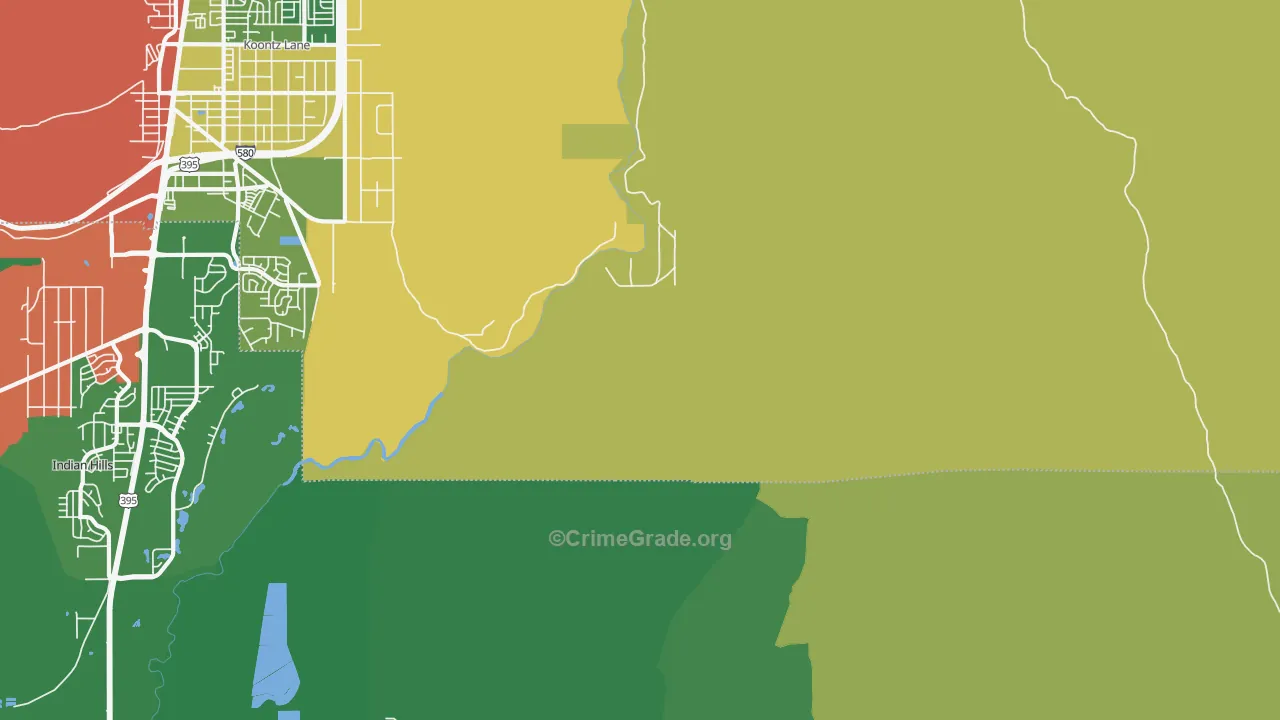 Washoe, NV Map of Drug-Related Crime Rates