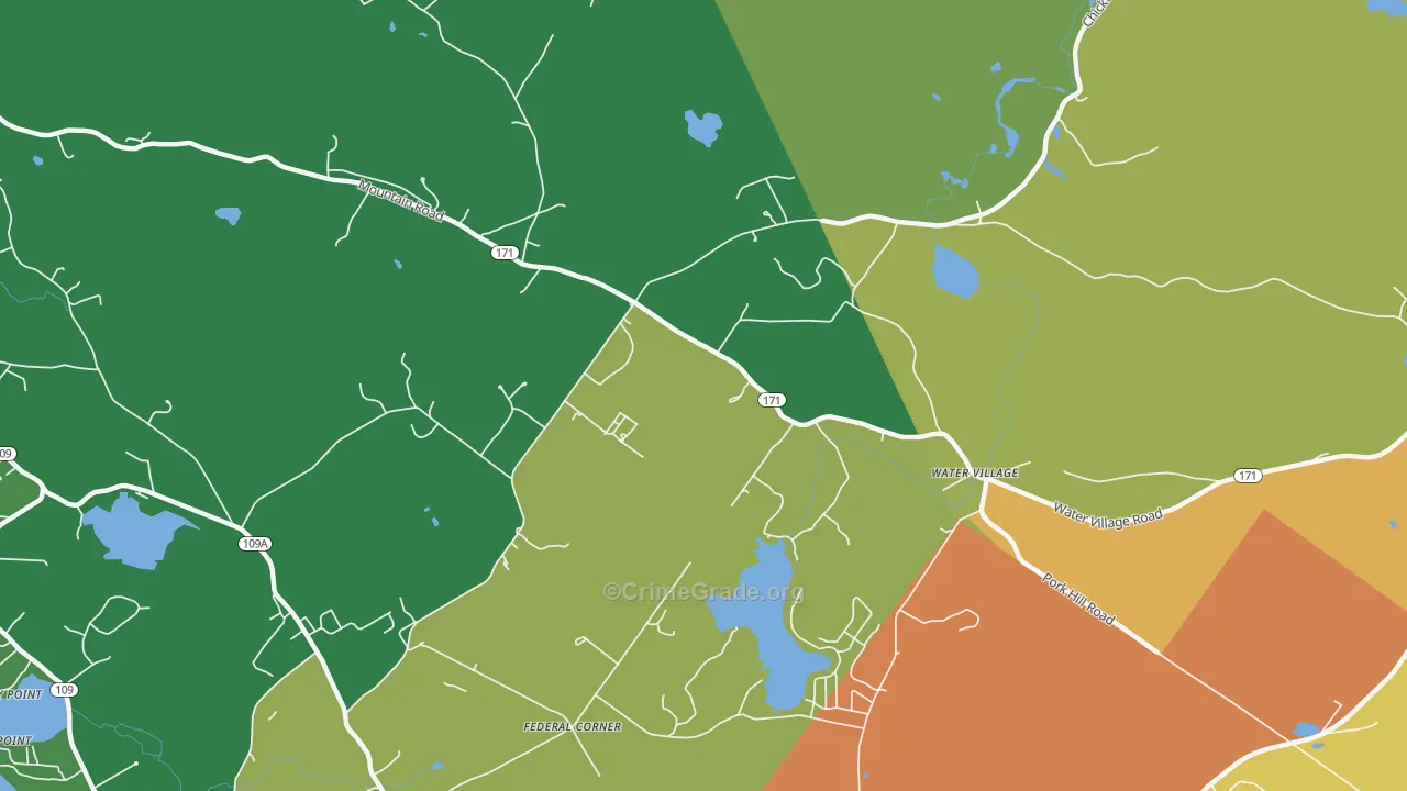 Water Village, NH Map of Drug-Related Crime Rates