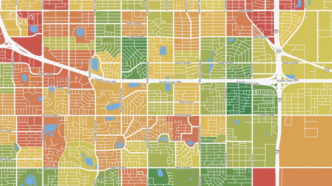 Waters, Lubbock, TX Map of Drug-Related Crime Rates