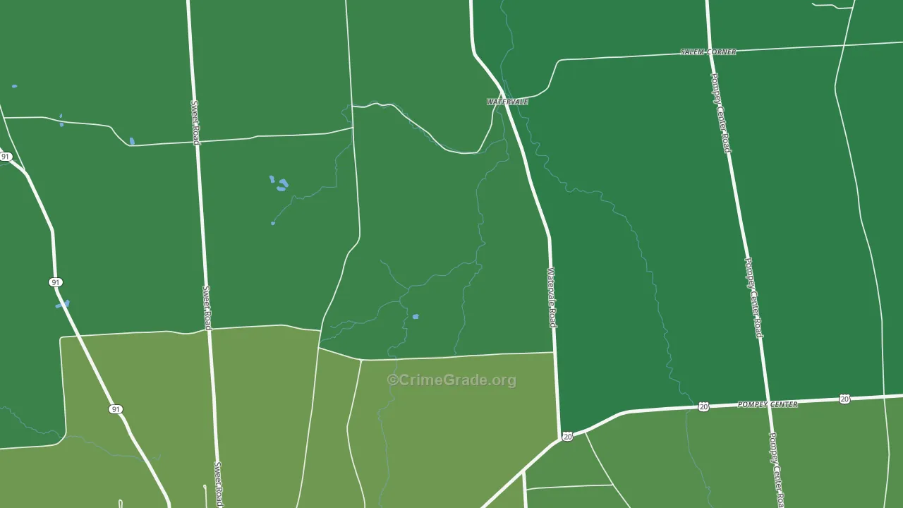 Watervale, NY Map of Drug-Related Crime Rates