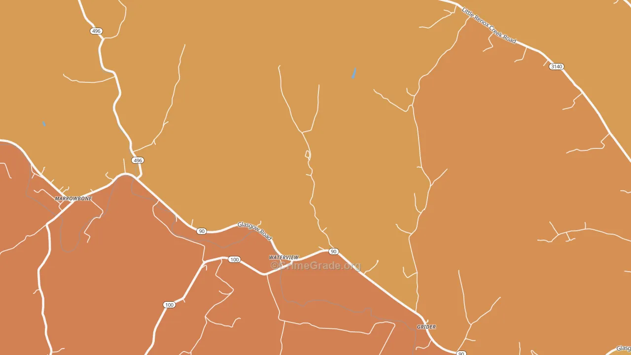 Waterview, KY Map of Drug-Related Crime Rates