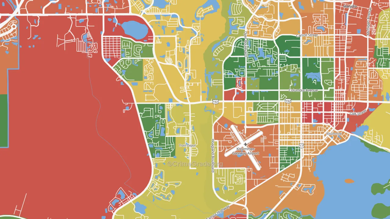 Waterway Village, Kissimmee, FL Map of Drug-Related Crime Rates