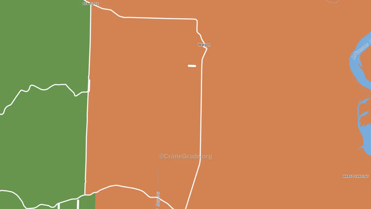 Watson, AR Map of Drug-Related Crime Rates