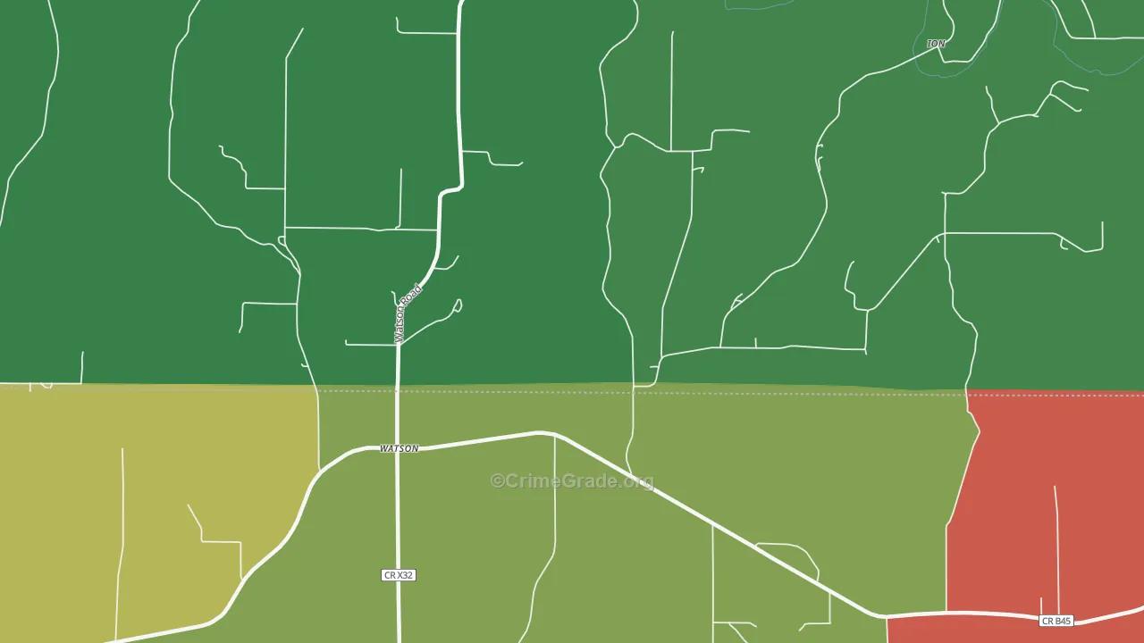 Watson, IA Map of Drug-Related Crime Rates