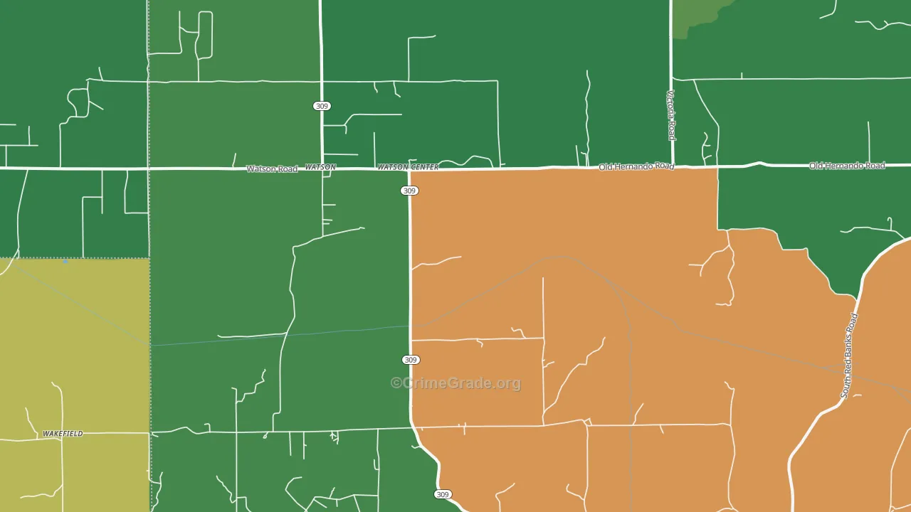 Watson, MS Map of Drug-Related Crime Rates