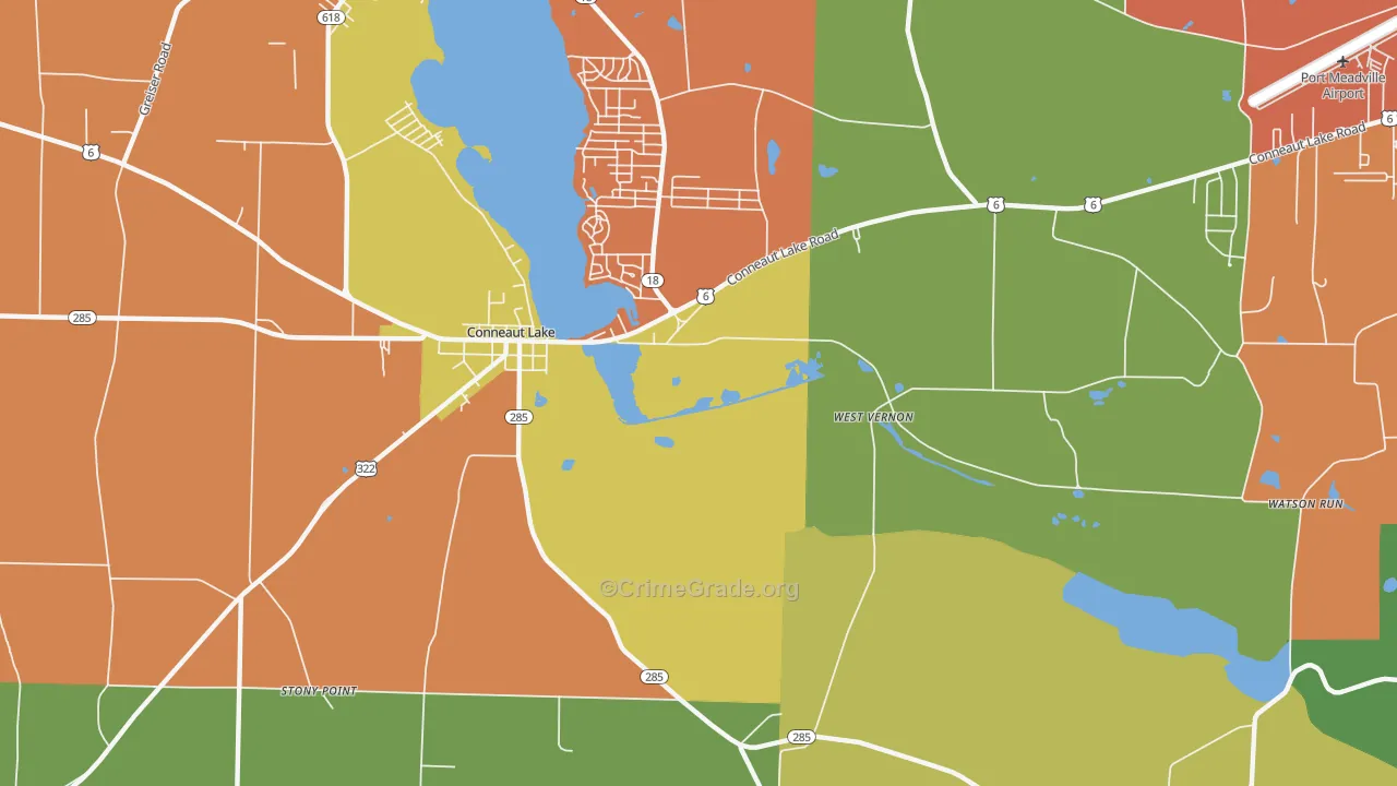 Watson Run, PA Map of Drug-Related Crime Rates