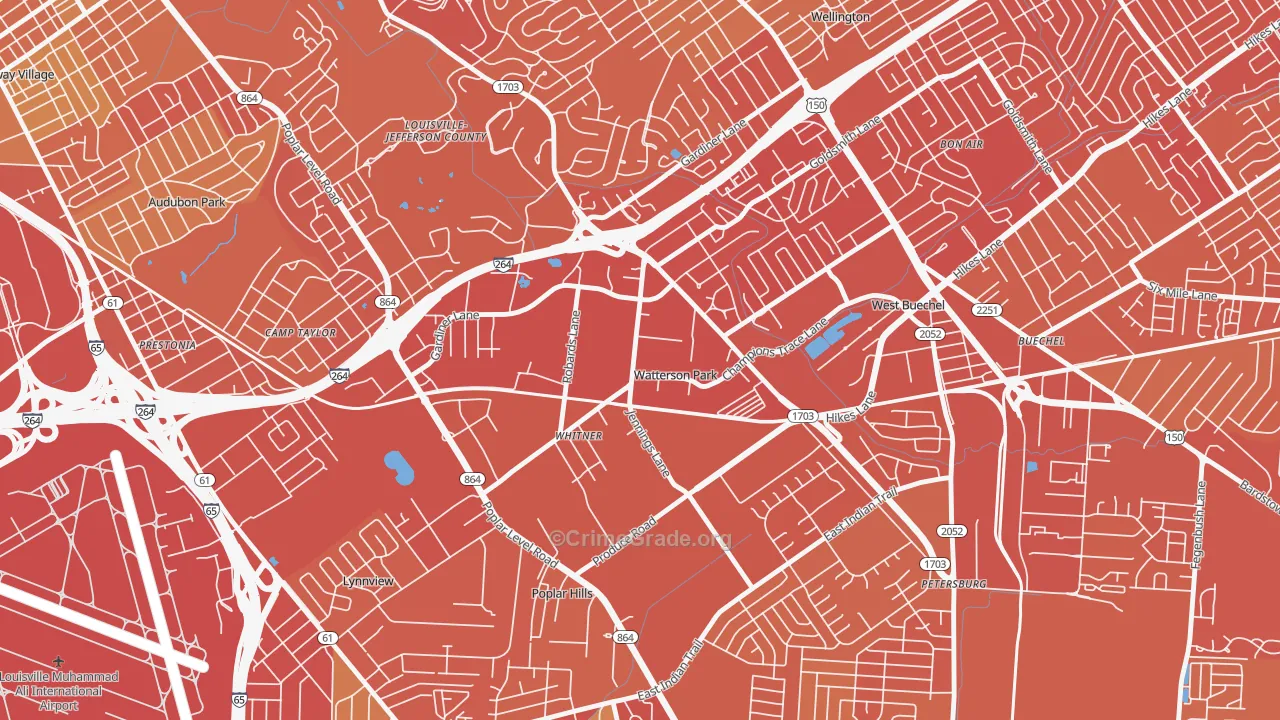 Watterson Park, KY Map of Drug-Related Crime Rates