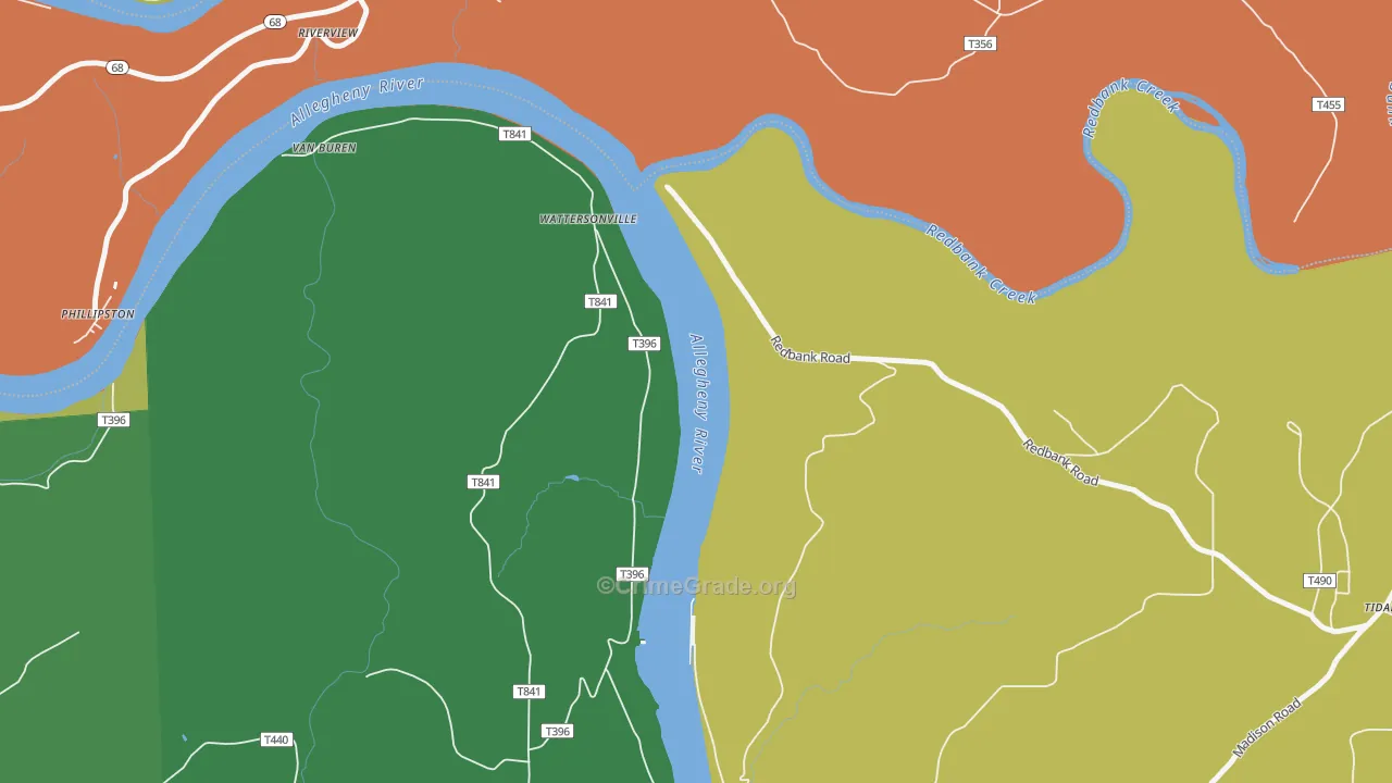 Wattersonville, PA Map of Drug-Related Crime Rates