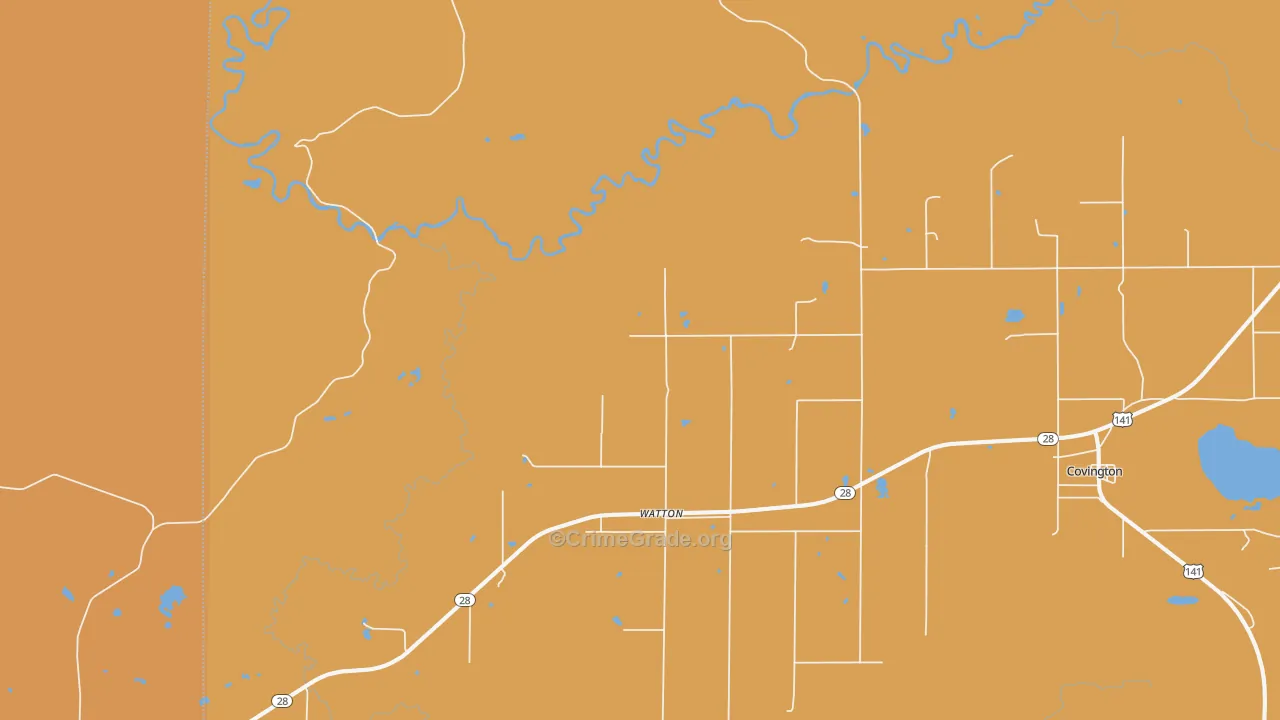 Watton, MI Map of Drug-Related Crime Rates