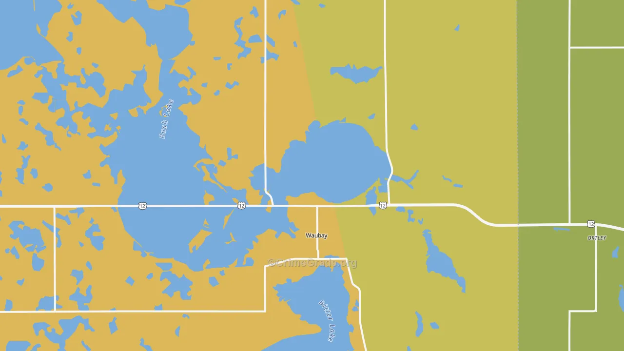 Waubay, SD Map of Drug-Related Crime Rates