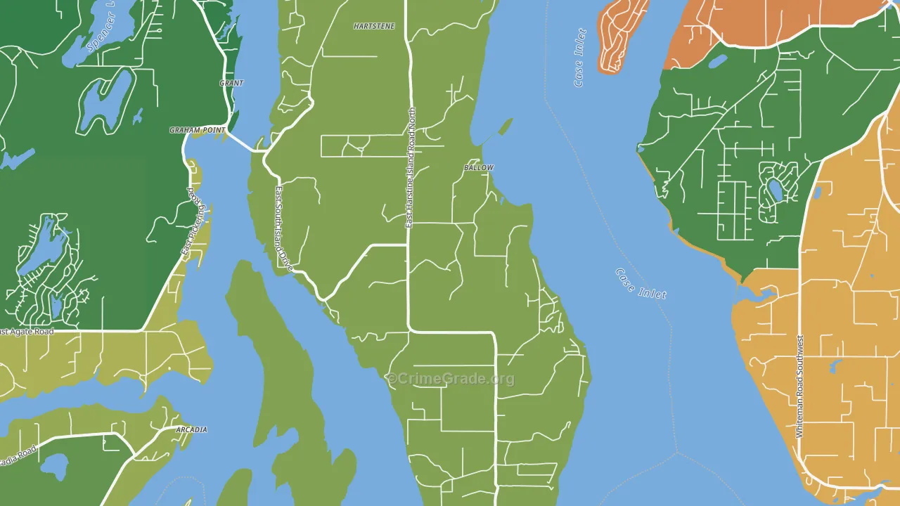 Wauna, WA Map of Drug-Related Crime Rates