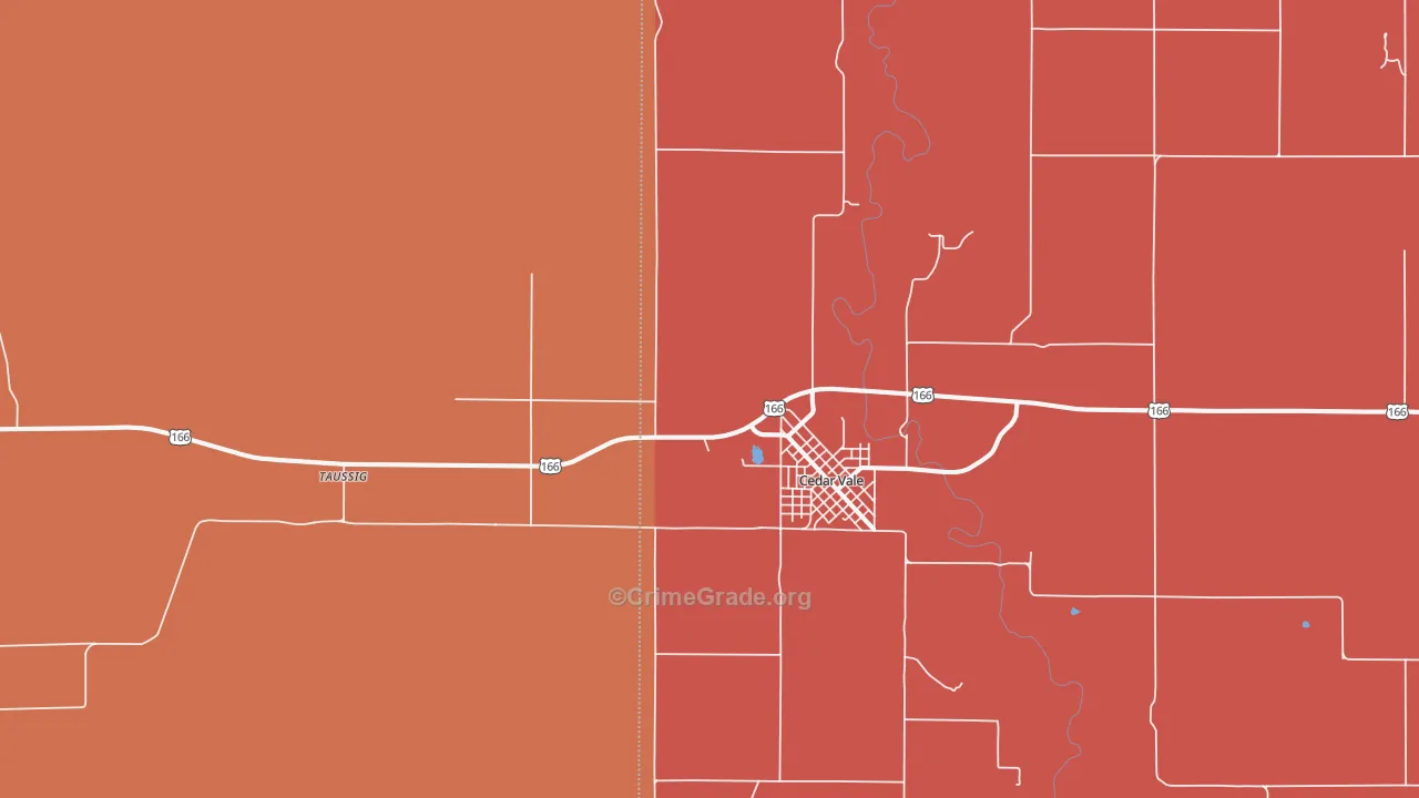 Wauneta, KS Map of Drug-Related Crime Rates