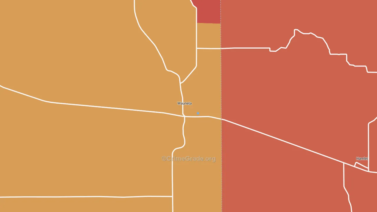 Wauneta, NE Map of Drug-Related Crime Rates